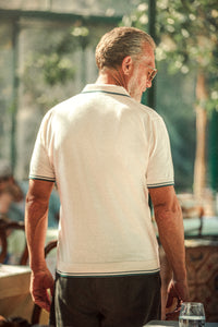 Zetta Knitted Polo Off White