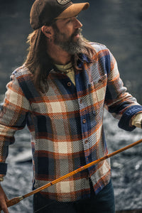 Tucker Shirt Blue/Orange Check