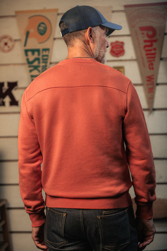 Editions Embroidery Rosso Back Yoke Sweatshirt Red