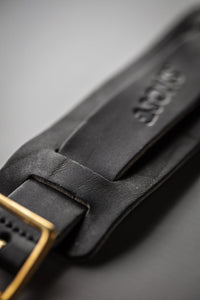 Leather Watch / Wrist Cuff Black