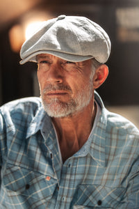 McQueen Linen Baker Boy Hat Natural