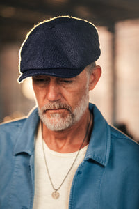 The London Baker Boy Hat- Blue Indigo