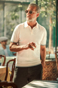 Zetta Knitted Polo Off White