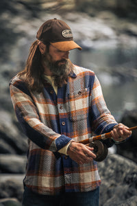 Tucker Shirt Blue/Orange Check