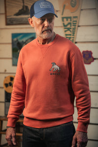Editions Embroidery Rosso Back Yoke Sweatshirt Red