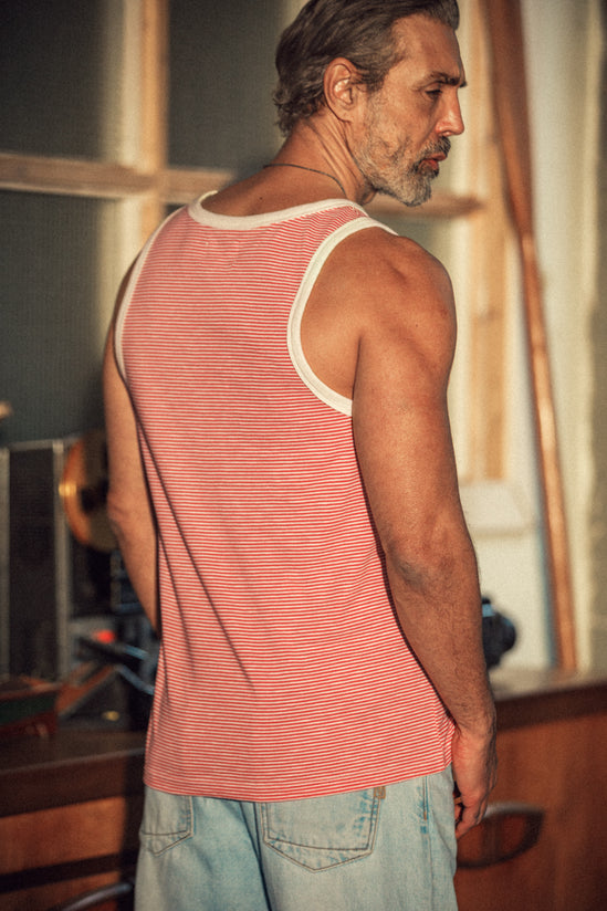 McQueen Vin Stripe Vest Red/White