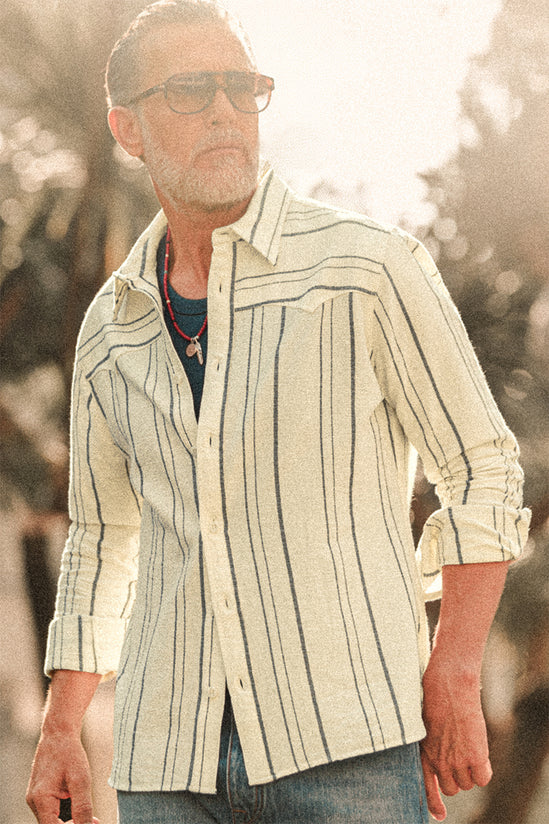 Folsom Western Shirt Raw / Black Stripe
