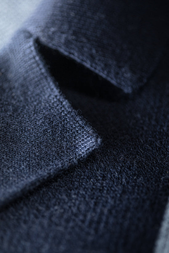 Milano Knitted Polo Shirt Blue