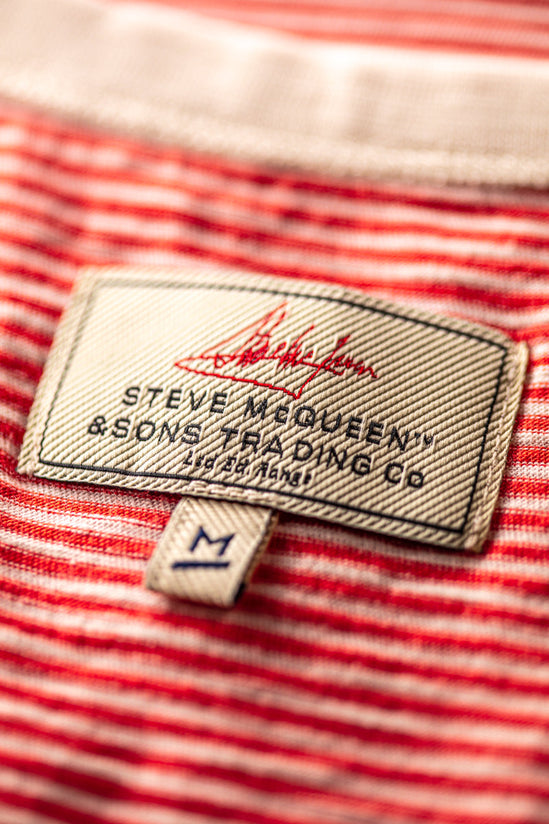 McQueen Vin Stripe Vest Red/White