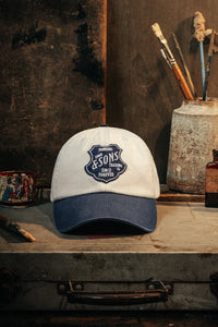 Davis Contrast Peak Cap Antique White