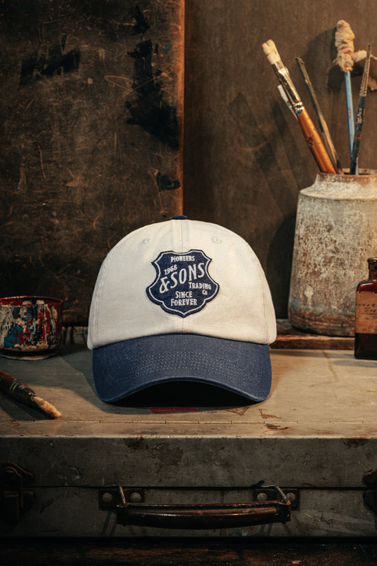 Davis Contrast Peak Cap Antique White