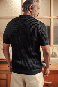 Santo Crochet Shirt Black