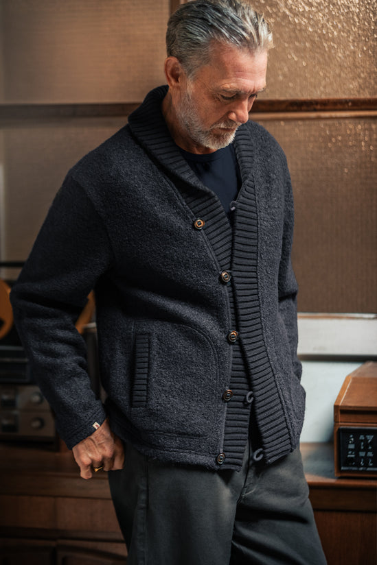 Torridon Shawl Collar Cardigan Navy