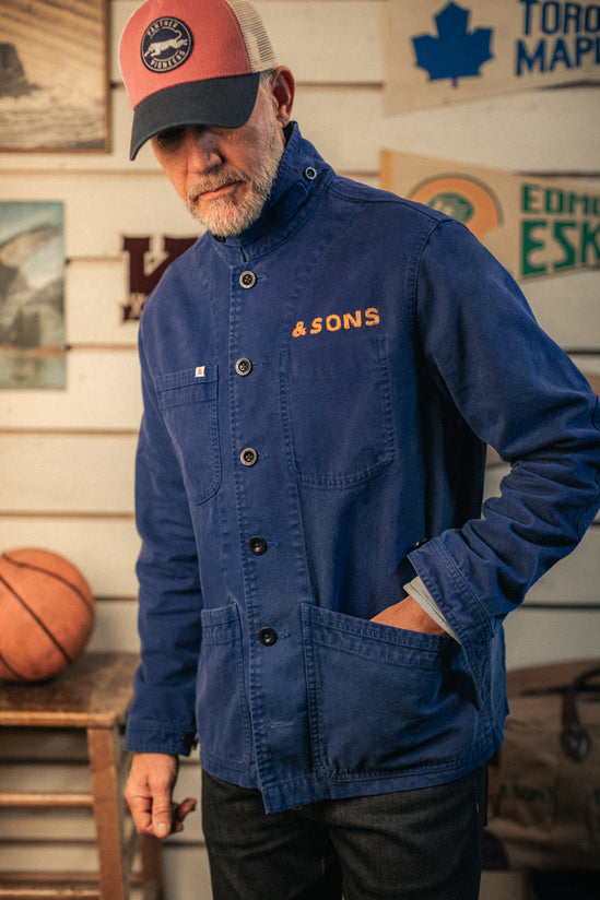 Editions Embroidery Hirst Chore Jacket Navy