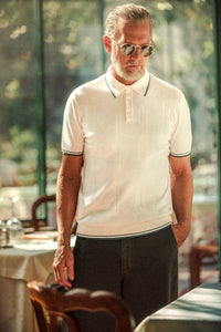 Zetta Knitted Polo Off White