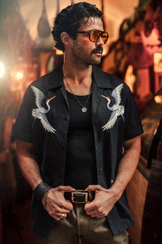 ROGUE Crane Shirt Black