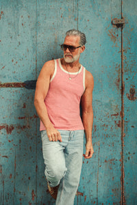 McQueen Vin Stripe Vest Red/White