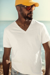 McQueen Frank V-Neck T-Shirt White
