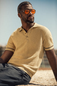 Dempsey Knitted Polo Tan