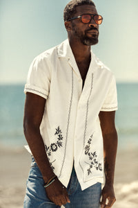 Luca Embroidered Shirt Natural