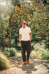 Zetta Knitted Polo Off White