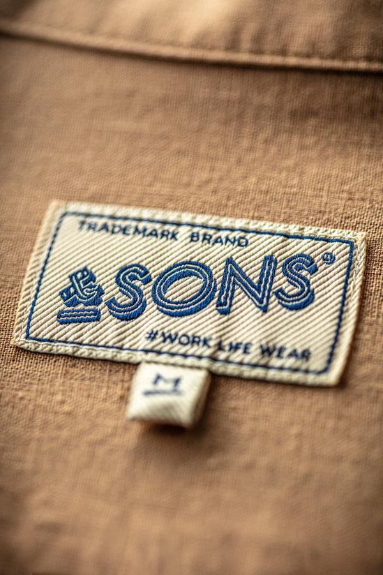 Luca Embroidered Shirt Tan