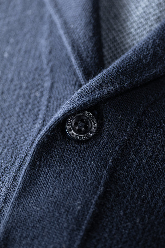 Milano Knitted Polo Shirt Blue