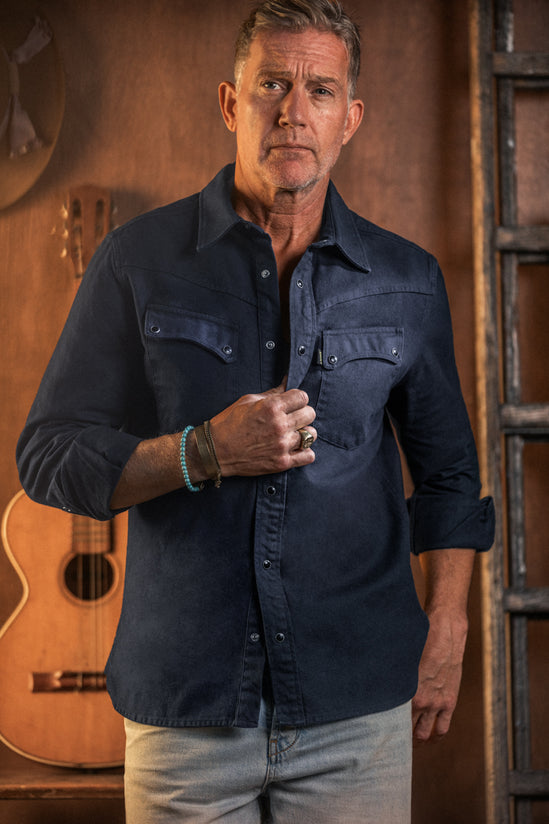 The Spur Western Shirt Navy