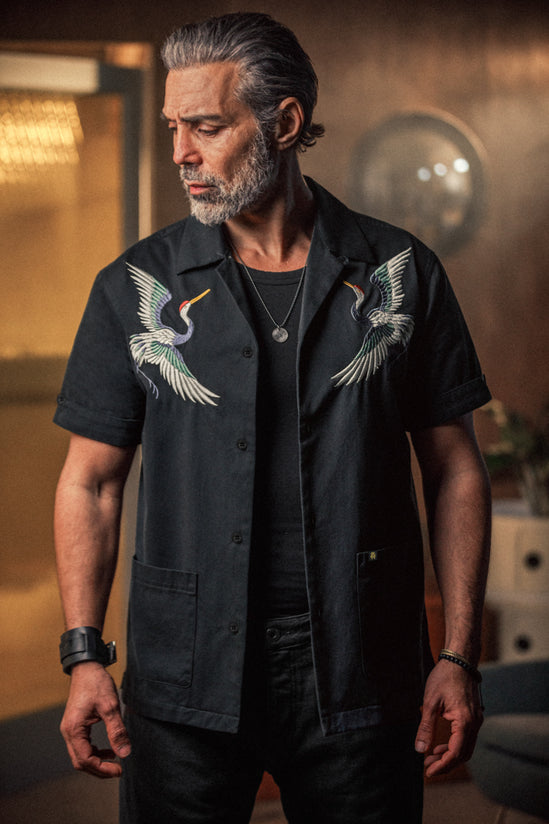ROGUE Crane Shirt Black