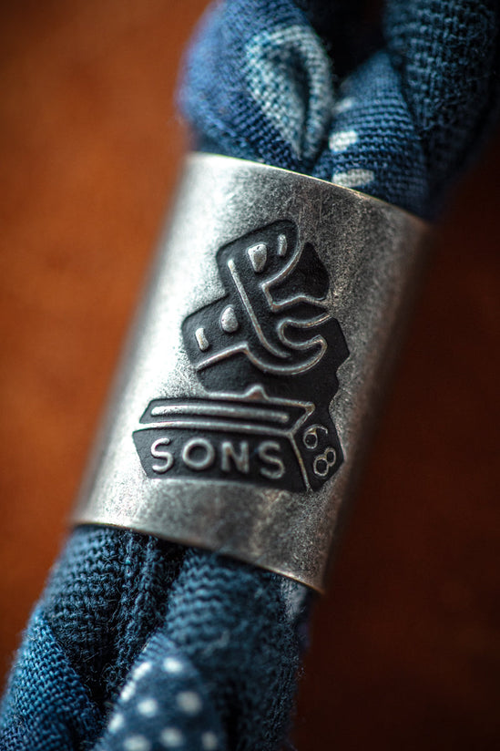 &SONS Buta Braided Bandana Blue