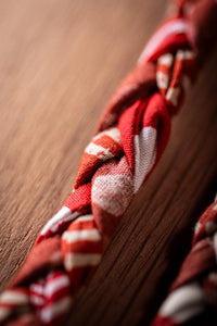 Buta Braided Bandana Red