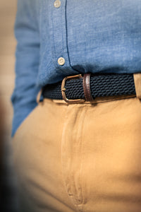 Bodega Braided Belt Navy