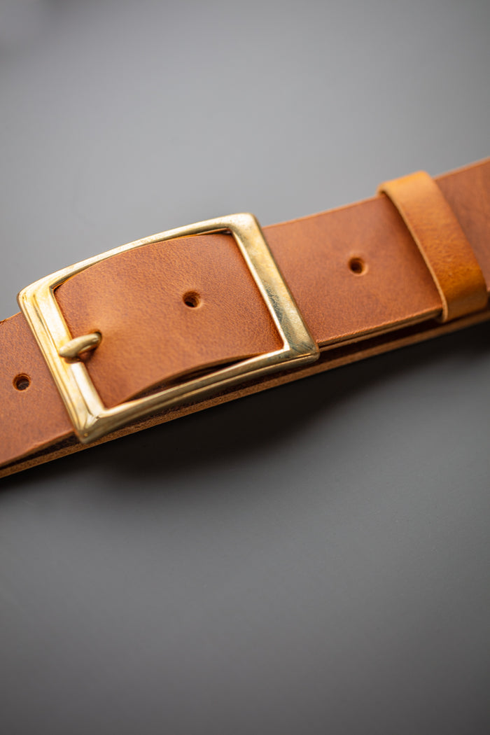 Strike Gold Leather Belt - Tan