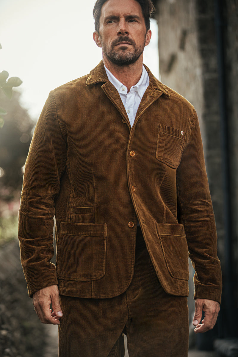 SALVAGE STOCK Montgomery Cord Blazer Brown