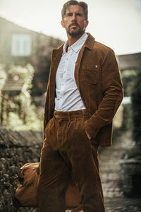 SALVAGE STOCK Montgomery Cord Blazer Brown