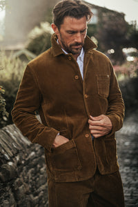 SALVAGE STOCK Montgomery Cord Blazer Brown