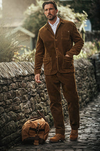 SALVAGE STOCK Montgomery Cord Blazer Brown