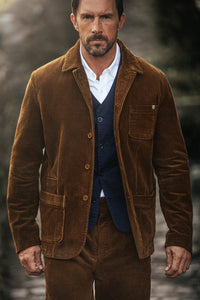 SALVAGE STOCK Montgomery Cord Blazer Brown