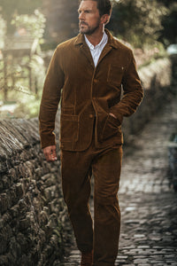 SALVAGE STOCK Montgomery Cord Blazer Brown