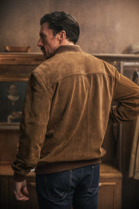 Buck Ridge Suede Bomber Tan