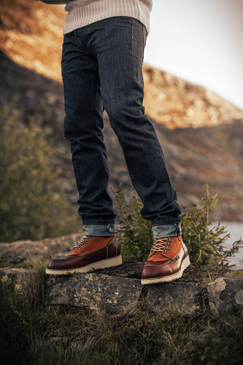 Red wing moc toe hot sale tan