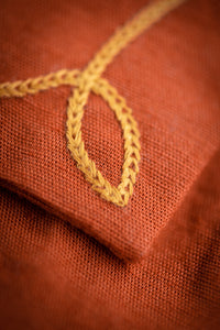 Damsons Double Bowling Shirt Burnt Orange