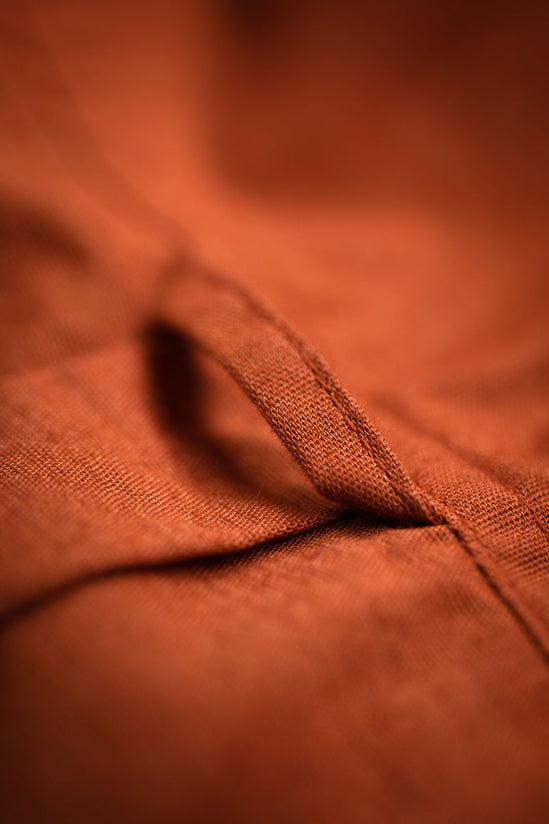 Damsons Double Bowling Shirt Burnt Orange