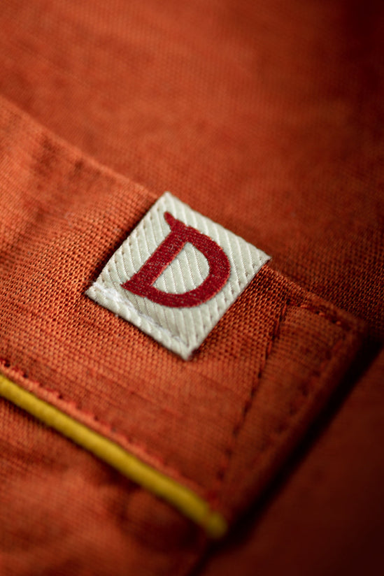 Damsons Double Bowling Shirt Burnt Orange