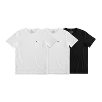 Boxer Pocket T-Shirt 3 Pack - x2 White / x1 Black