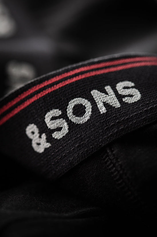 &SONS Essentials Boxer Shorts Black