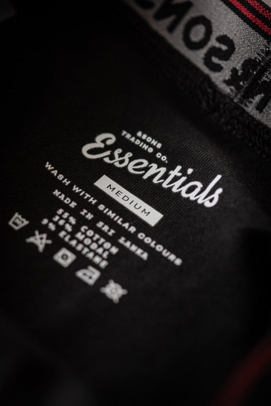 &SONS Essentials Boxer Shorts Black