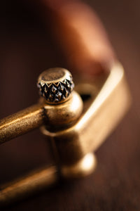&SONS Leather Twist Braid Bracelet Brown