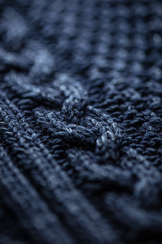 SALVAGE SALE Bergman Indigo Cable Knit