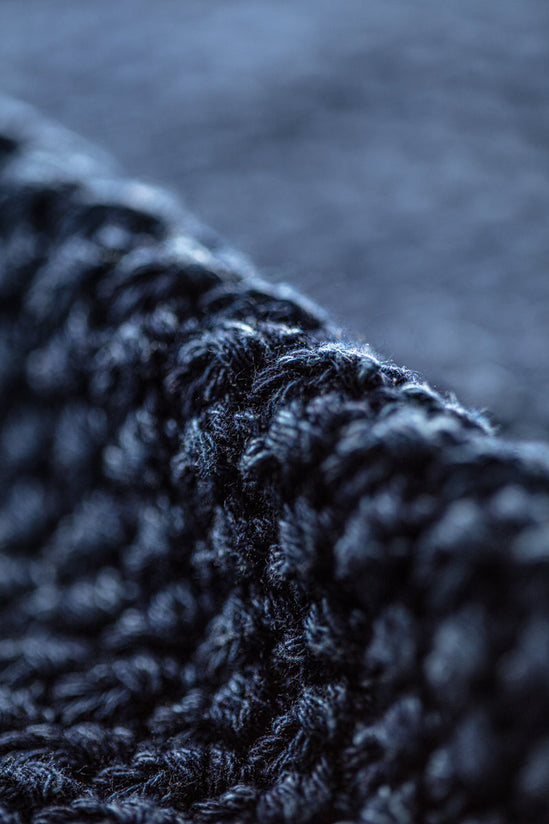 SALVAGE SALE Bergman Indigo Cable Knit